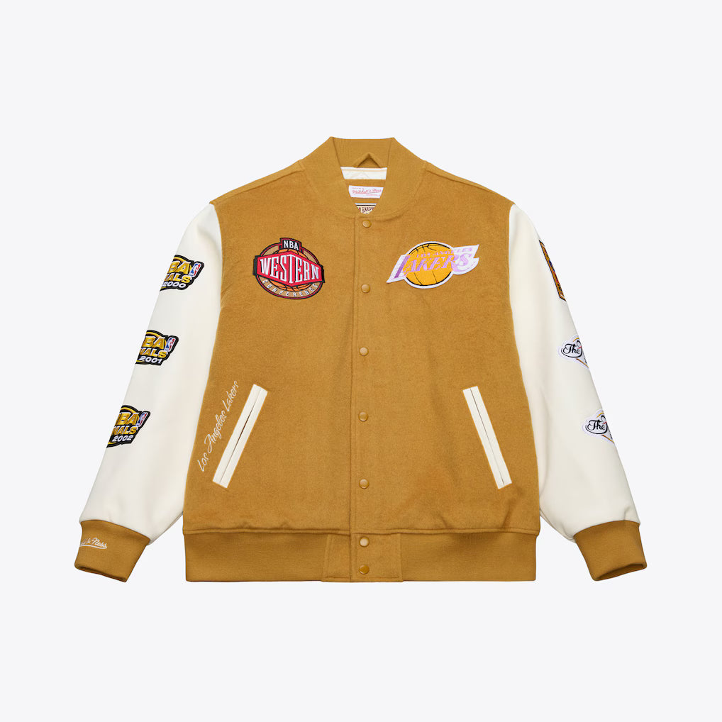 Los Angeles Lakers Brown/Cream Dusted Varsity Full-Snap Jacket Your Price: $225.00