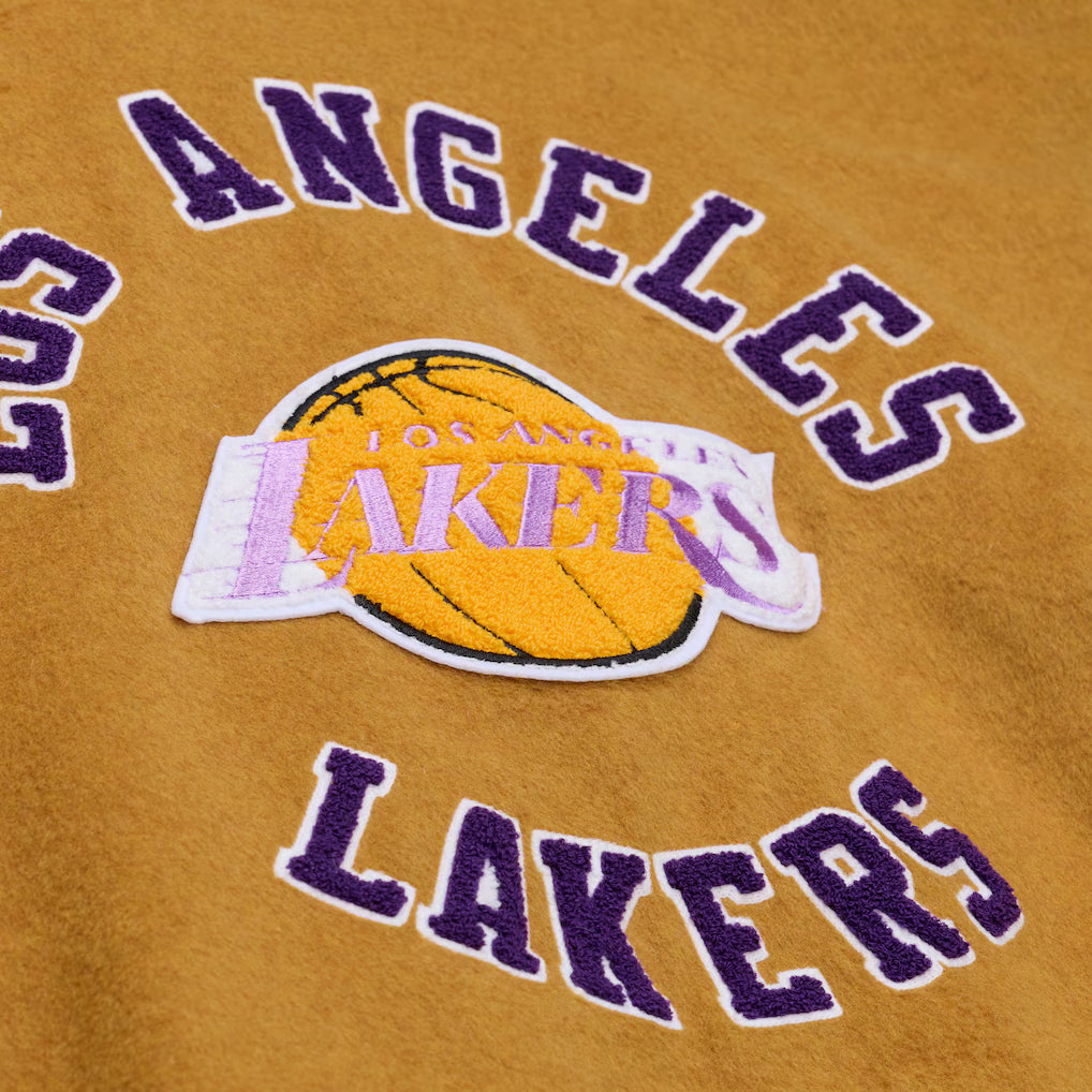 Los Angeles Lakers Brown/Cream Dusted Varsity Full-Snap Jacket Your Price: $225.00