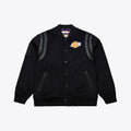 Los Angeles Lakers Black Hardwood Classics Walk the Tunnel Varsity Full-Snap Jacket