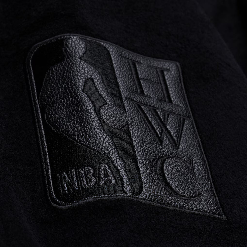 Los Angeles Lakers Black Hardwood Classics Walk the Tunnel Varsity Full-Snap Jacket