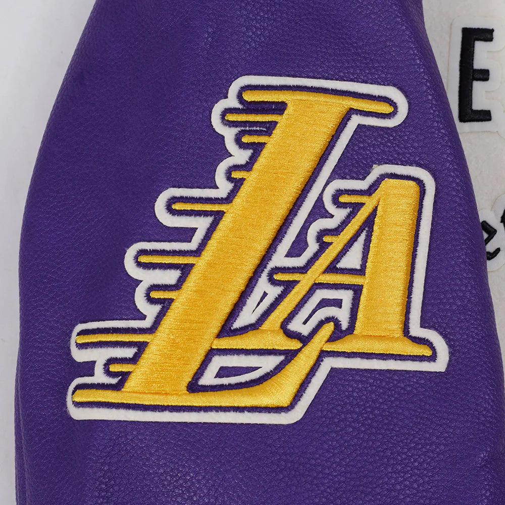 NBA LOS ANGELES LAKERS MODERN ORIGINALS MEN'S RIB WOOL VARSITY JACKET