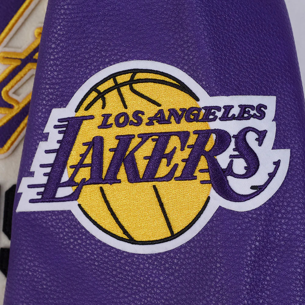 NBA LOS ANGELES LAKERS MODERN ORIGINALS MEN'S RIB WOOL VARSITY JACKET