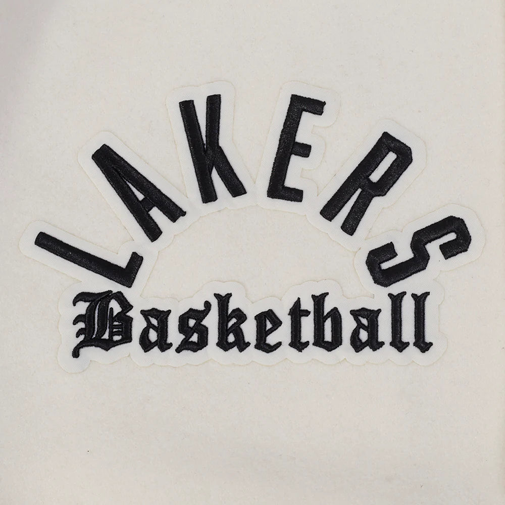 NBA LOS ANGELES LAKERS MODERN ORIGINALS MEN'S RIB WOOL VARSITY JACKET