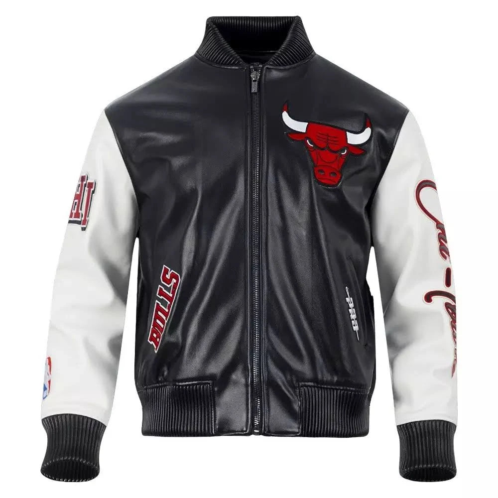 Pro Standard Men's NBA Chicago Bulls City Signature Leather Varsity Jacket