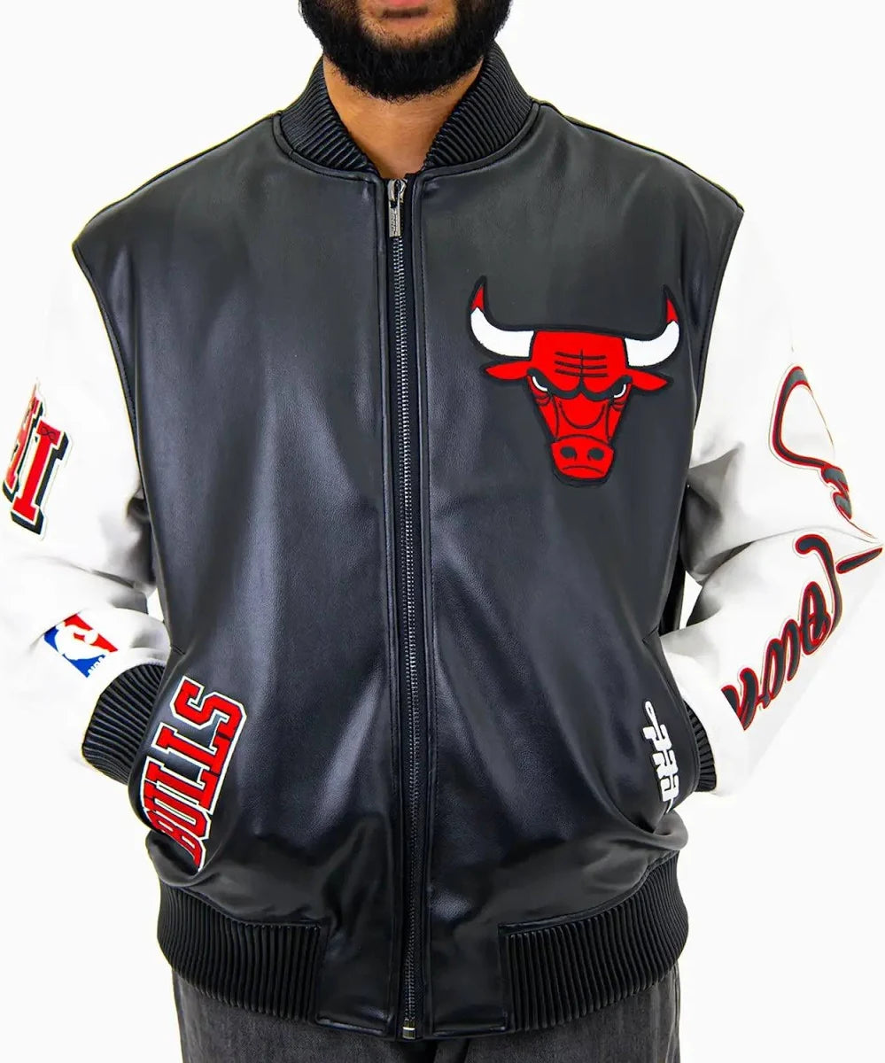 Pro Standard Men's NBA Chicago Bulls City Signature Leather Varsity Jacket